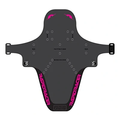 Image of RRP Rapid Racer Products Unisex&#039;s Enduro Mudguard, Black/Magenta, Large