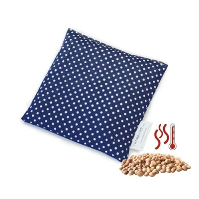 Image of THERALINE Cherry Stone Cushion, Heat Grain Pillow, Microwave, Pillow Neck Shoulder, Cushion Size 19 x cm