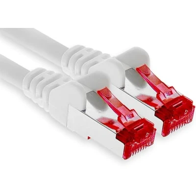 Image of 1aTTack.de 20m Cat6 Lan Ethernet Cable Patch Network Cat 6 1000 Mbit/s RJ45 Plug Internet for TV Computer switch Gaming etc. white 1 piece