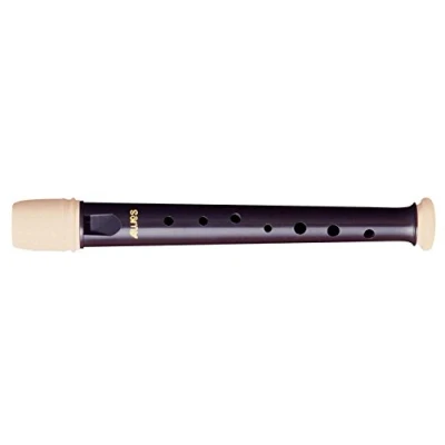Image of Aulos C Garklein recorder Symphony 501S, flute (baroque fingering, complete with bag and fingering chart, synthetic resin, bent windway), dark brown
