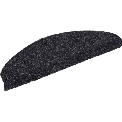 Image of vidaXL Stair Mats Self adhesive 30 pcs Black 65x21x4 cm