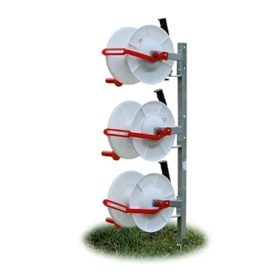 Image of Doblit Multi Reel Post with 3 Geared Reels Easy Fence Deployer 120cm Steel Brackets, Includes 3x for up to 600m of Fencing (3 Config.)
