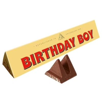 Image of Toblerone Birthday Boy Gift Chocolate Bar Large 360g