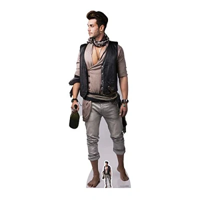 Image of Male Pirate with Bottle of Rum Lifesize Cardboard Cutout free mini cut out