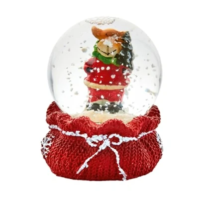 Image of Christmas Snow Globe Sack Base Mini Waterball 6cm with Decorated (Reindeer)