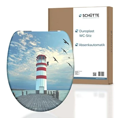 Image of Schütte 82149 A Lighthouse Soft Close Motif, lid Suitable for All Standard Bowls, (max. Load of The Toilet seat 150 kg)