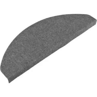 Image of vidaXL Stair Mats Self adhesive 10 pcs Grey 65x22.5x3.5 cm