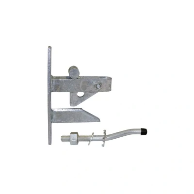 Image of 3x TIMCO Self Locking Gate Catch with Cranked Striker Hot Dipped Galvanised SLCG