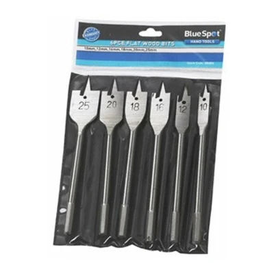 Image of Blue Spot Tools 6 Piece Flat Wood Bit Set (10 25mm)
