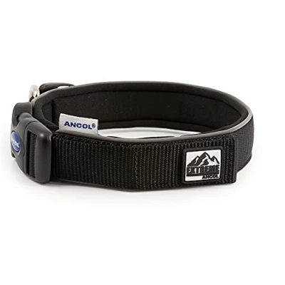 Image of Ancol Extreme Ultra Padded Weatherproof Black Collar Pet Training Accessory 26 30cm, Size 2