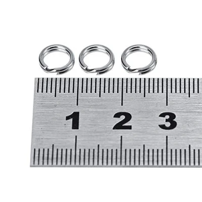 Image of Alomejor Fishing Split Rings Double Loop Lures Connector Tackle Kit for Accessory(100pcs 8#)