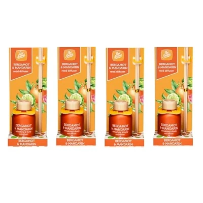 Image of Multipack Bergamont &amp; Mandarin Reed Aromotherapy Diffuser 50ml Holiday Home Fragrance Freshener (4)