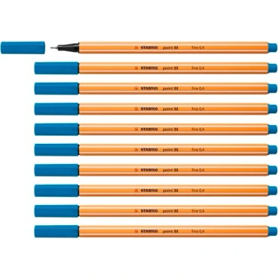 Image of Fineliner STABILO point 88 Pack of 10 Light Blue