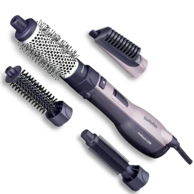 Image of BaByliss AS121E multistyle hot air brush, 1200 watts Ionic, 4 attachments, 1 piece (pack of 1), ceramic
