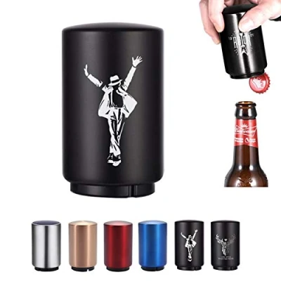 Image of SUOXU Magnetic Automatic Bottle Opener,Beer Gift Men Father&#039;s Day,Stainless Steel Push Down Opener Weak Hands Arthritis Beer Soda Cap Kitchen Accessories,Christmas Gifts Stocking Fillers