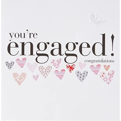 Image of Claire Giles Hearts and Stars Engagement Congratulations Card