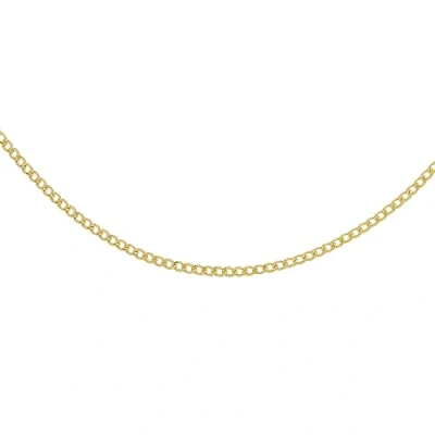 Image of Carissima Gold Unisex 9 ct Yellow 1.7 mm Flat Curb Chain Necklace of Length 51 cm/20 Inch