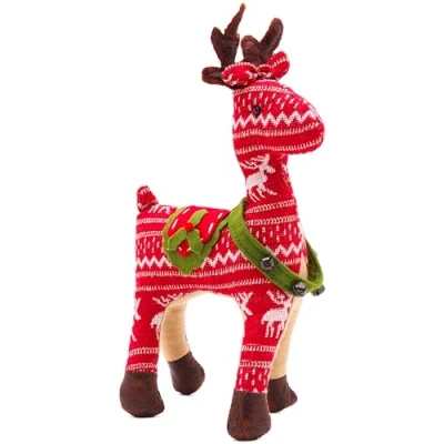 Image of Christmas Concepts® 10&quot; (25cm) Traditional Nordic Style Standing Reindeer Decoration Decorations