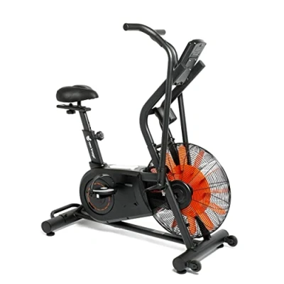 Image of New Image Cyclone X3 Air Assault Exercise Bike Unlimited Resistance Levels LCD Display to Monitor RPM, Speed, Distance, Time &amp; Calories Burned Reinforced Steel Construction Design