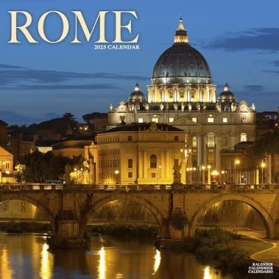 Image of Rome 2025 Square Wall Calendar Travel Calendar: Original Avonside Kalender [Mehrsprachig] [Kalender]