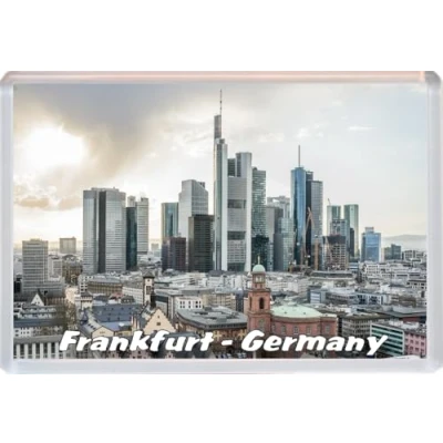 Image of Frankfurt Germany 96 x 67mm Jumbo Fridge Magnet/Magnets Euro 2024