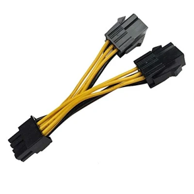 Image of Gintai PCIE VGA Graphics Card Power Cable Replace for NVIDIA Dual 6 Pin Female to 8