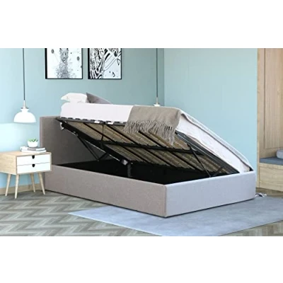Image of Side Lift Ottoman Bed Single Frame With Under Storage Grey Underneath 3FT (Single No Mattress)