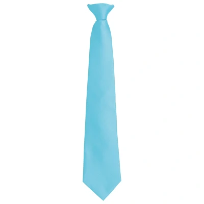 Image of Premier Unisex Adult Colours Fashion Plain Clip On Tie (Turquoise) One Size