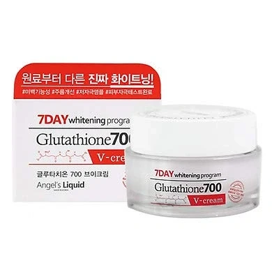 Image of Angel&#039;s liquid The real different whitening effect 7 day plan Glutathione 700V cream50ml Eco friendly K beauty+Glutathione mask pack 1ea