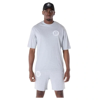 Image of New Era NBA Brooklyn NETS League Essentials Oversized TEE Club wear, Men&#039;s, Size: XXL, Grey