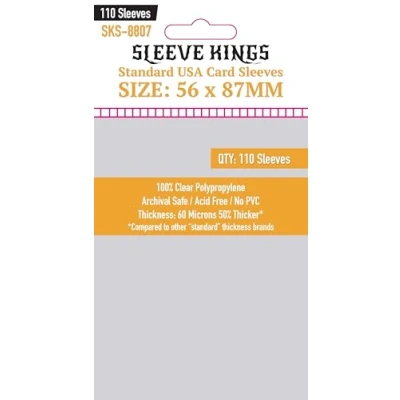 Image of Sleeve Kings Standard USA Card Sleeves (56x87mm) 110 Pack, 60 Microns,Yellow