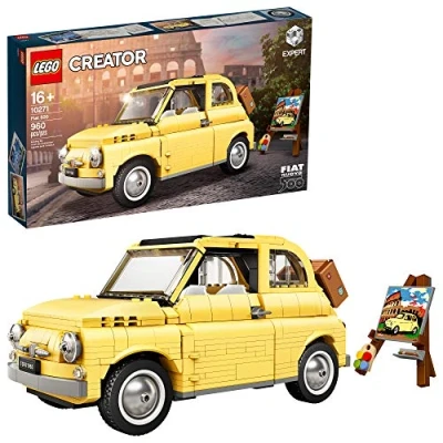 Image of LEGO Creator Expert Fiat 500 10271 Toy Car Building Set for Adults and Fans of Model Kits Sets Idea, New 2020 (960 Pieces)