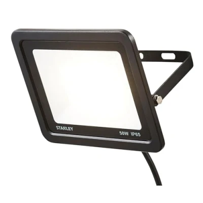 Image of Stanley SXLS312964KBE Slimline 50w LED Flood Light, IP65, Black, 4000lm, 6500K