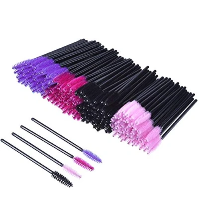 Image of Disposable Eyelash Brushes Mascara Wands Eye Lash Eyebrow Applicator Cosmetic Makeup Brush Tool Kits (Multi colored, 200pc)