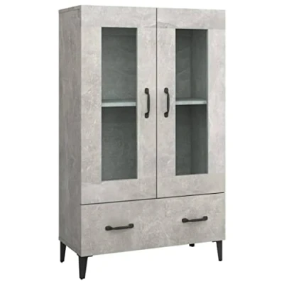 Image of vidaXL Highboard Concrete Grey Size 70x31x115 cm
