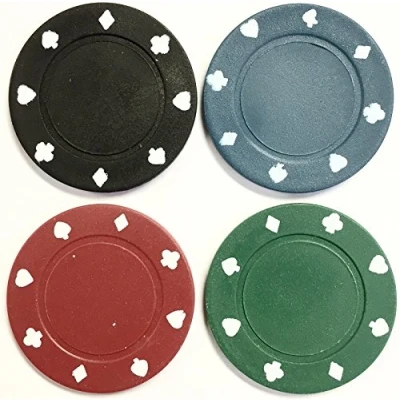 Image of 400 x POKER ROULETTE CASINO CHIPS SUITED DESIGNS IN 4 COLOURS
