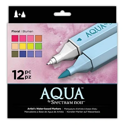 Image of Spectrum Noir Aqua Markers Floral 12pk