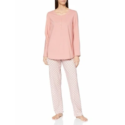 Image of Calida Women&#039;s Lovely Nights Pajama Set, Opaque, Rose Bud, S