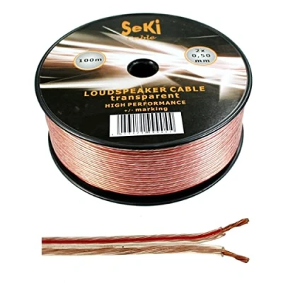 Image of SeKi Loudspeaker Cable 2 x 0.50 mm² 100 m Transparent CCA Audio Box
