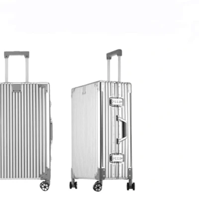 Image of Aluminium Suitcase, Carry on Suitcase Cabin Hand Luggage Large Medium 4 Wheels Hard Case Supper Low Noise Spinner &amp; TSA Lock (26 inch)