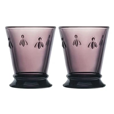 Image of La Rochere Set of 2 Purple Bee Tumblers