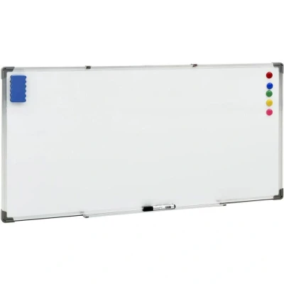 Image of vidaXL Magnetic Whiteboard White 110x60 cm Steel