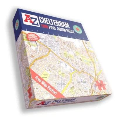 Image of A to Z Map of Cheltenham jigsaw Puzzle For Adults 1000 Piece Gift Puzzles,