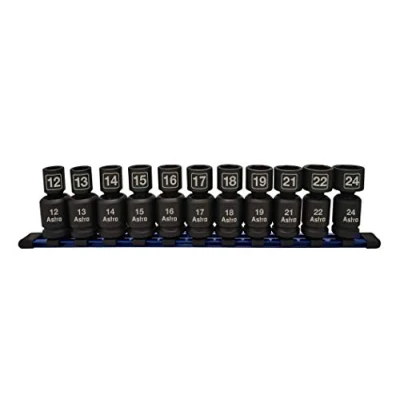 Image of Astro Pneumatic Tool 78244 11Piece 1/2&quot; Drive Nano Pinless Universal Impact Sockets Metric
