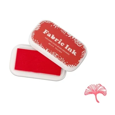 Image of Sicheii Ink Pads for Rubber Stamps, Stamp Pad Fabric Wood Paper Stamping, Washable Fingerprint Thumbprint Pad, Craft Stamps Partner DIY Color (Poppy Red)