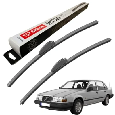 Image of Silbak Windscreen Wipers, fits for VOLVO 940 (09/1990 10/1998) Wiper Blades, 500mm/500mm, Front Blades Set Accessories,