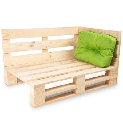 Image of bananair Pallet Cushions Outdoor Water Repellent &amp; UV Resistant Fabric Highly Comfortable Foam Padded Garden Furniture (Corner Cushion 60x40 cm, Green)