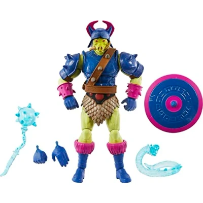 Image of Masters of the Universe Masterverse Action Figure, Pig Head Toy Collectible with Articulation &amp; Accessories, 7 Inch