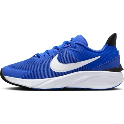 Image of Nike Performance STAR Runner 4 Unisex Neutral running shoes Hyper royal/whiteblackwhite for kids, Size: 3, royal/white black white Textile