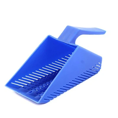 Image of sourcing map Plastic Aquarium Fish Tank Gravel Scraper Cleaning Pan Scoop Sand Shovel Spade Blue